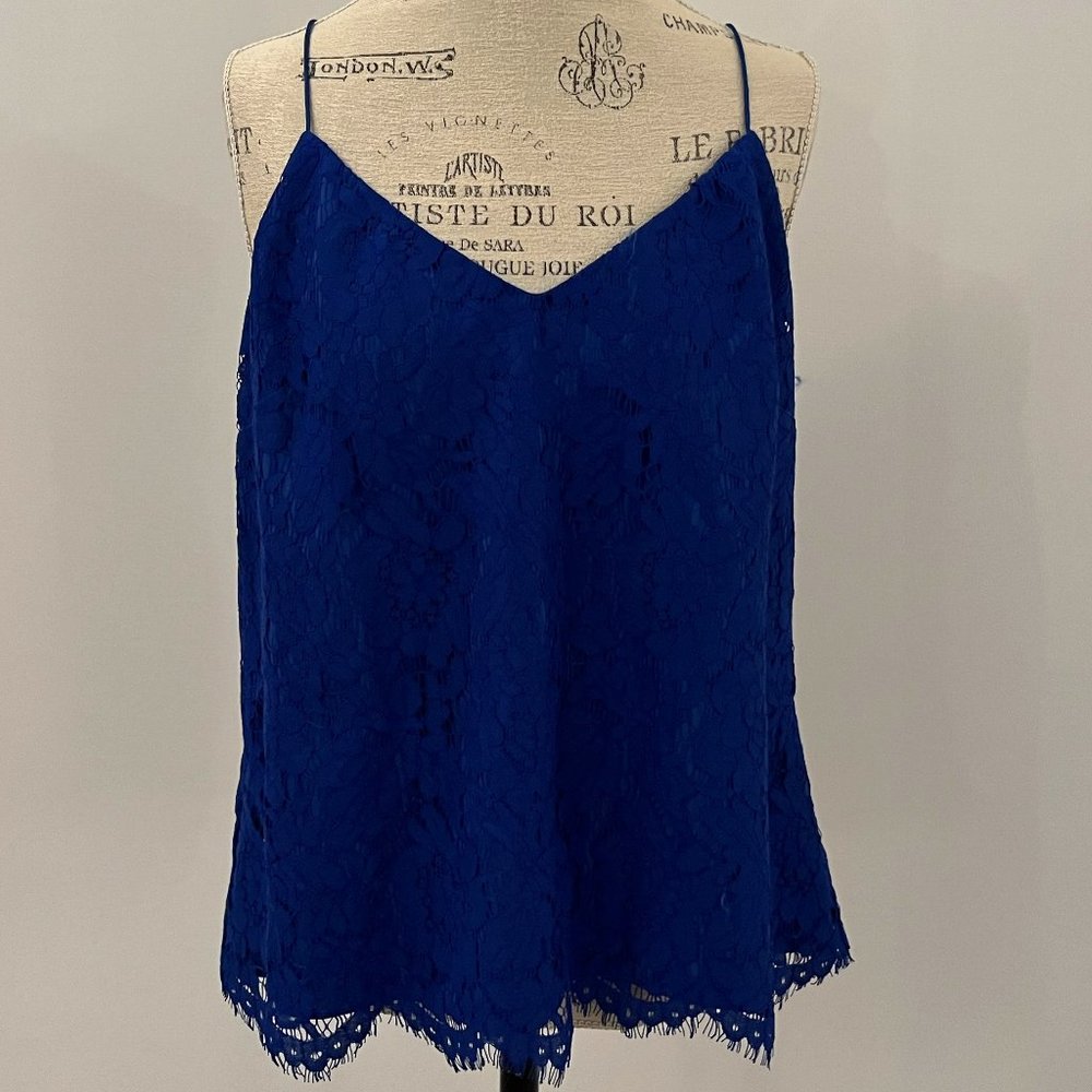 J. Crew Lacey Blue Blouse Tank